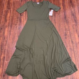 NWT LulaRoe Ana Dress army green size XL